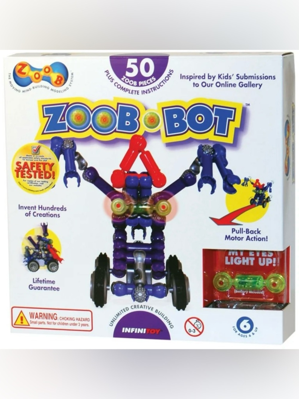 Infinitoy ZOOB Bot 50 Piece Construction Robot Building Set Educational Toy Gif